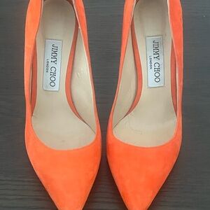 Jimmy Choo Vibrant Orange Heels